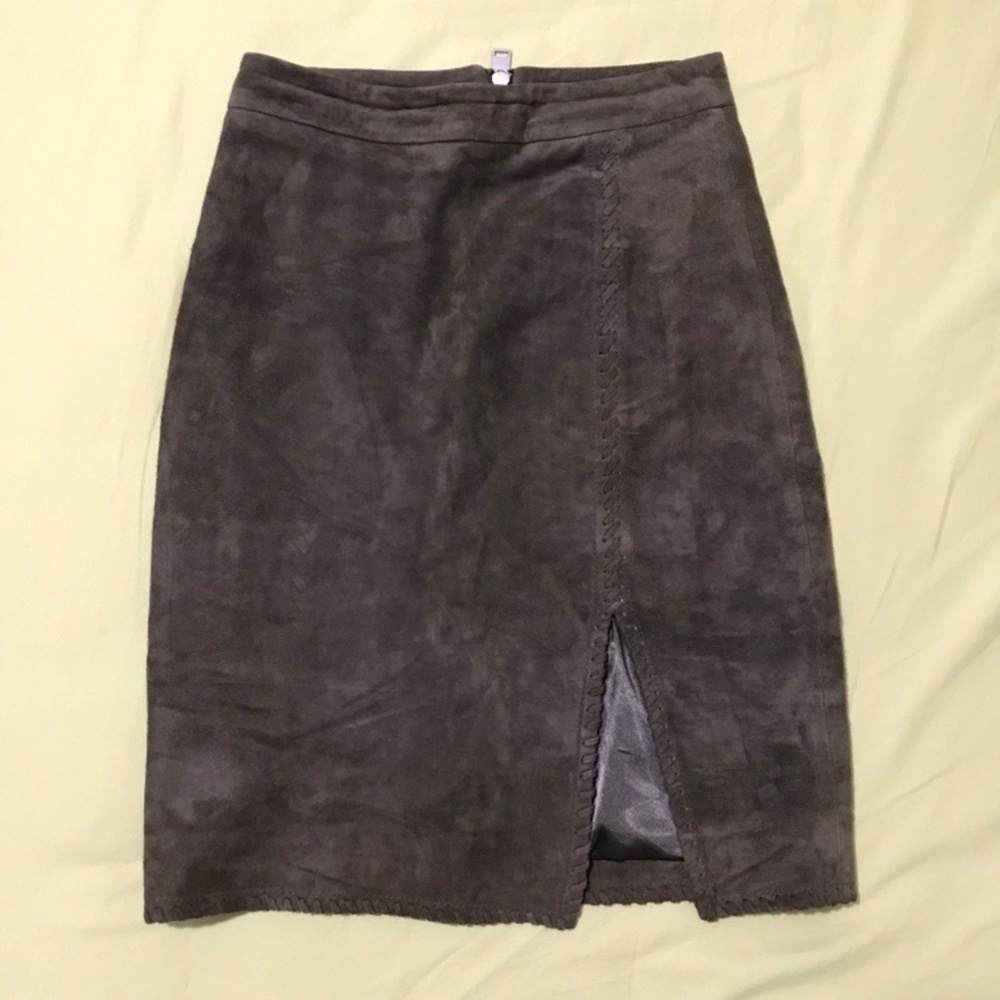 AllSaints Suede Leather Skirt